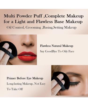 6-Piece Black Powder Puff Set for Makeup - Soft Triangle Puffs for Face, Body & Mineral Powder - Velour Blender Sponge for Foundation - Beauty Tools - Buy Online on GoSupps.com