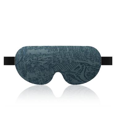 Cozicroo Sleep Eye Mask Upgraded 3D Contoured Eye Mask with Adjustable Strap and Delicate Pattern Comfortable Cotton Mask for Sleeping Create Total Darkness Cyan
