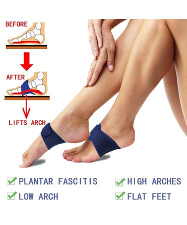 SUBAOQI Plantar Fasciitis Relief Foot Band Support Sleeve - 2 Pair Set for Pain, High Arch, Flat Foot, Heel Spur - Men and Women - Buy Online on GoSupps.com