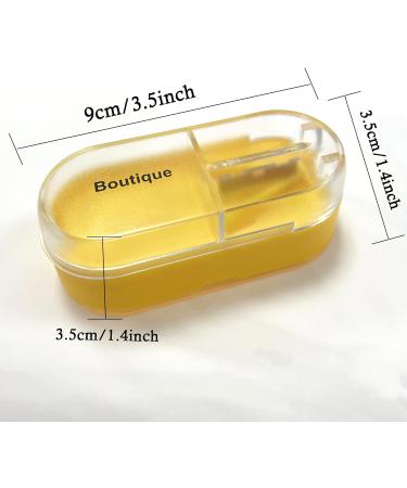 2 Pack Pill Cutter | Portable 2-in-1 Pill Splitter with Stainless Steel Blade for Small & Large Pills | Perfect for Vitamins & Tablets - Buy Online on GoSupps.com