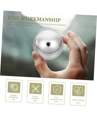 Clispeed Baoding Balls Set - Stainless Steel Hand Training & Massage Toy | 4.5cm Marble Baoding Balls for Fitness & Relaxation - Buy Online on GoSupps.com
