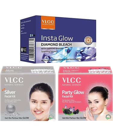 Women s Facial Kit - Diamond Bleach & Silver Facial Pack (2-Piece 60g Each) | International Shipping Available - Buy Online on GoSupps.com