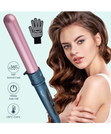 32mm Professional Ceramic Curling Wand for Long Beach Waves - Adjustable Temperature, Dual Voltage - Rose Gold - Buy Online on GoSupps.com