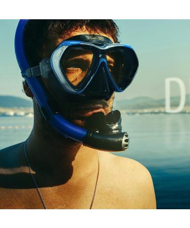 Adult Scuba Diving Mask - Anti-Fog Snorkel Goggles with Nose Cover | Tempered Glass Swim Mask for Professional Diving and Snorkeling - Blue - Buy Online on GoSupps.com