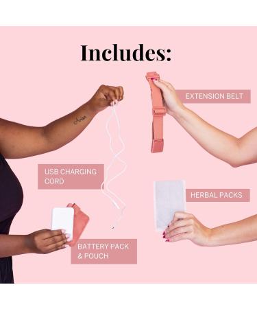 Pixie Period Heating Pad for Cramps - Thinnest Wearable Heating Pad for Feminine Care - Unnoticeable Under Clothes - Best Portable Pain Relief Heat Belt On The Market - Hours of Menstrual Pain Relief Coral Pink - Buy Online on GoSupps.com