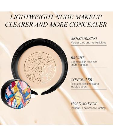 Indicativet Makeup Indicativet Mushroom Cc Cream Air Cushion Cc Cream Foundation New Mushroom Head Air Cushion Cc Cream Moisture Cushion Makeup Mushroom Foundation Full Coverage (#01 One Size) One Size #01 - Buy Online on GoSupps.com