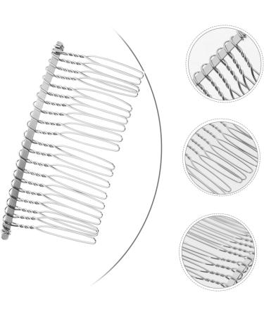 NUSITOU 20 Wedding Veil Comb Wedding Hair Accessories for Brides White Hair Accessories Womens Hair Clips Silver Comb for Veil French Twist Side Comb Veil Hair Comb Metal Women's Guangdong - Buy Online on GoSupps.com