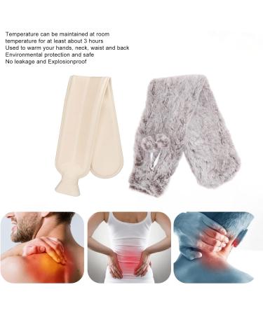 Chiciri Hand Warmer Water Bag - Leak-Proof Plush Explosion-Protected Hot Water Bag for Office Use (Brown & White) - Buy Online on GoSupps.com