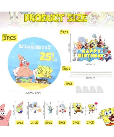 14 Piece Edible Cake Toppers for 25th Birthday | Colorful Cake Decorations & 25th Party Decor - Buy Online on GoSupps.com