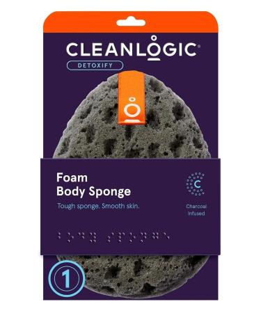 Clean Logic Charcoal Infused Sea Foam Body Sponge - Pack of 3 - Buy Online on GoSupps.com