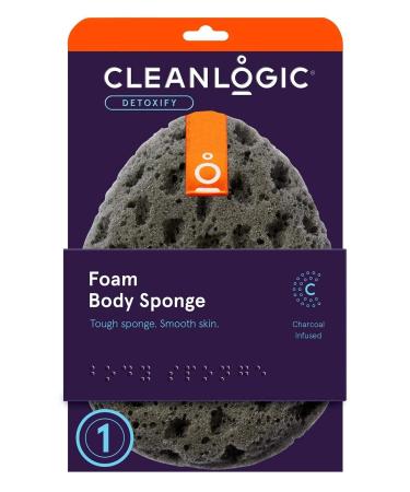 Clean Logic Charcoal Infused Sea Foam Body Sponge (Pack of 2) - Buy Online on GoSupps.com