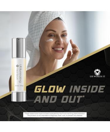 UR Illuminating Face Serum 30ml - Luminance-Enhancing Even Skin Tone Reduces Fine Lines & Wrinkles Boosts Radiance with Botanical Extracts - Youthful Smooth Skin - Buy Online on GoSupps.com
