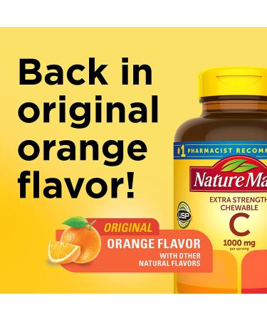 Nature Made Extra Strength Chewable Vitamin C 1000mg - Immune Support Supplement, 90 Tablets - Buy Online on GoSupps.com