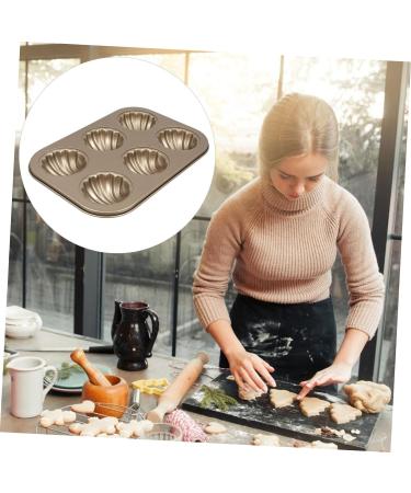 Zerodeko 1pc Cake Shell Pan Mini Muffin Pan Ice Ball Mold Chocolate Mold Metal Muffin Pan Steel Muffin Molds French Madeleine Pan Ice Cube Trays Baking Tool Carbon Steel Wedding Baking Pan 26.5X18.5CM Gold - Buy Online on GoSupps.com