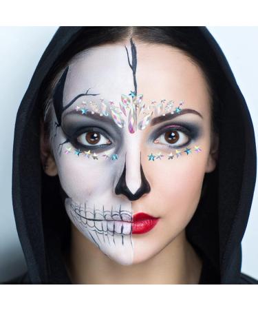 Hair Rhinestones & Eye Body Stickers | 4 Sheets of Face & Eyebrow Gems for Glam Looks - Buy Online on GoSupps.com