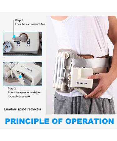 Volume Disc Lumbar Vertebrae Traction Device | Hydraulic Waist Belt Corrector for Men & Women - 80 kg Support & Protection - Buy Online on GoSupps.com
