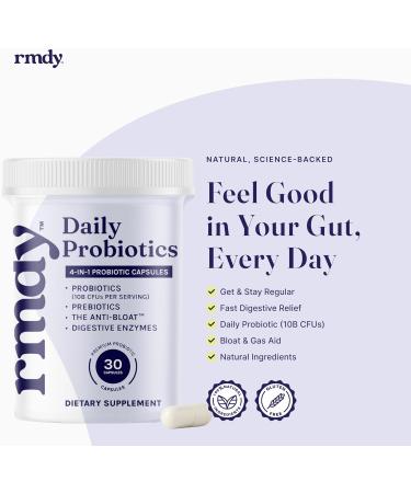 rmdy Constipation Bloating & Gas Relief | Relief from Diarrhea & IBS | Probiotic for Digestive Health & Gut | 30 Capsules - Buy Online on GoSupps.com