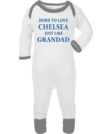 Chelsea Just Like Grandad Baby Onesie | 3-6 Months | UK Designed Printed | 100% Cotton - Buy Online on GoSupps.com