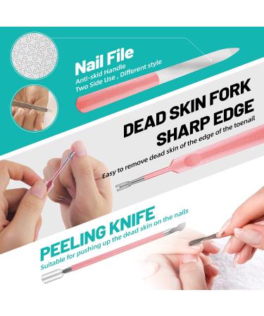 Professional Podiatrist-Approved Large Nail Clippers for Thick & Ingrown Toenails - Stainless Steel Pedicure Tool Set for Men, Women & Seniors - Sharp Curved Blade for Precise Grooming (Pink) - Buy Online on GoSupps.com