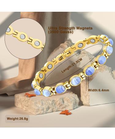 Jeroot Titanstahl Magnetic Band for Women - Adjustable 3500 Gauss Magnetic Wrist Bracelet with Tools - Stylish Purple Jewelry - Buy Online on GoSupps.com