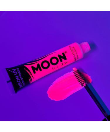 Moon Glow Neon UV Hair Colour Streaks in Intense Pink - Temporary Hair Mascara | Glows under UV Light - Buy Online on GoSupps.com