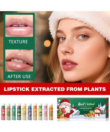 Christmas Moisturizing Lip Gloss Set 10 Pieces Christmas Lip Balms Merry Christmas Lip Balm Lip Gloss Lip Hydration Lip Care Christmas Stocking Filler - Buy Online on GoSupps.com