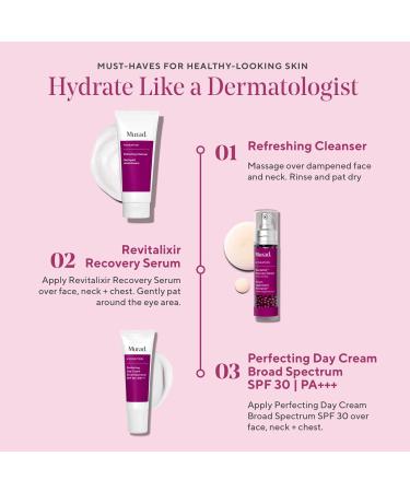 Murad Hydration Perfecting Day Cream Broad Spectrum SPF 30 Rich Lightweight Face Moisturiser | PA+++ 50ml - Buy Online on GoSupps.com