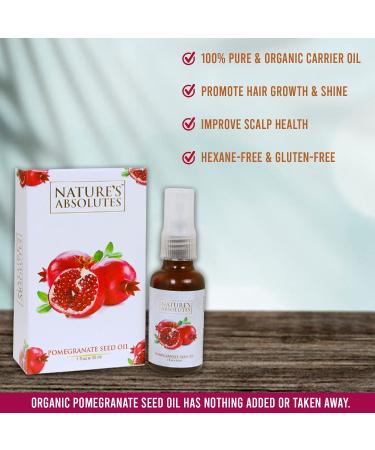 Cold Pressed Pomegranate Seed Oil - 100% Pure & Natural Moisturizer for Hair Skin & Nails | International Shipping Available - Buy Online on GoSupps.com
