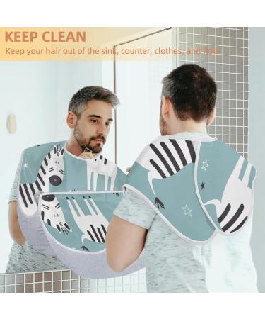 Zebra Star Beard Bib Apron | Non-Stick Waterproof Hair Catcher for Men | Perfect Grooming Gift with Suction Cups - Buy Online on GoSupps.com