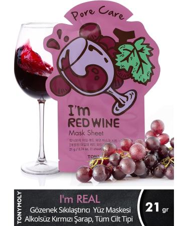 Tony Moly I'm Red Wine Pore Care Real Sheet Mask 21g - Buy Online on GoSupps.com