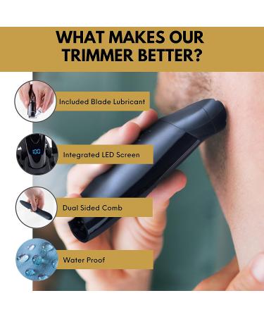 Cordless Waterproof Beard Trimmer for Men - Hair and Body Grooming Tool - Men's Electric Beard Shaver - Ideal for Well-Groomed Facial Hair - Buy Online on GoSupps.com