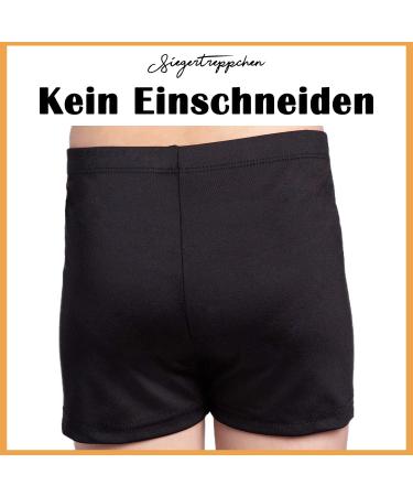 Winning Podium Black Gymnastics Shorts for Girls (Size 116-164) | Perfect for Gymnastics & Dancing | Pair with Our Tour Suit - Buy Online on GoSupps.com