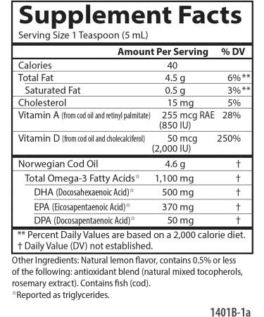 Carlson - Super D Omega-3 Wild Caught Norwegian Arctic Cod Oil 2000 IU (50 mcg) Vitamin D3 1100 mg Omega-3s Sustainably Sourced Nordic Fish Oil Liquid Lemon 200 mL (6.7 Fl Oz) - Buy Online on GoSupps.com