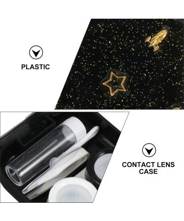 Milist Holder Fashion Planet Contact Objective | Portable Contact Lens Box Kit with Mirror & Tweezers - Square Pattern Case - Buy Online on GoSupps.com