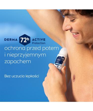 NIVEA MEN Derma Control Defend Anti-transpirant pour Hommes Roll on - Protection 72h avec Acide Hyaluronique et Provitamine B5 50 ml - Buy Online on GoSupps.com
