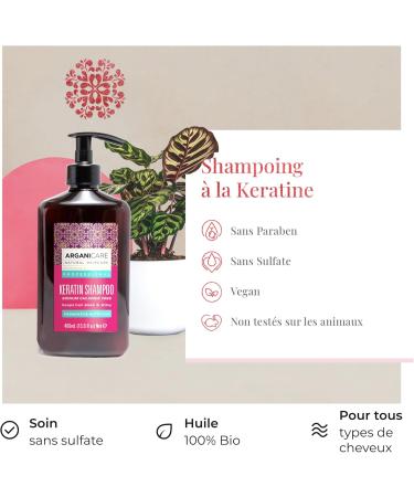 Arganicare | Duo Shampoo + Conditioner | With Keratin | Regenerates and Intensely Protects Damaged Hair | Anti-hair loss | Shiny Effect | All hair types | 1x400 ML+ 1x400mL - Buy Online on GoSupps.com