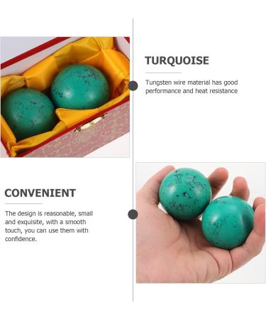 Healifty Baoding Balls - Chinese Health Exercise Massage Balls (2.36 inch Green & Blue) for Hand Therapy & Relaxation | International Shipping - Buy Online on GoSupps.com