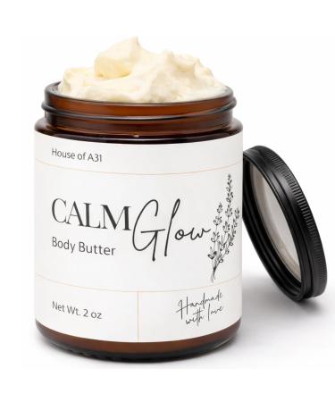 House of A31: CalmGlow Tallow Cream for Face & Body- 100% Grass-Fed Tallow Moisturizer for Sensitive & Acne-Prone Skin | Nurse- Formulated Small Batch- Lavender Vanilla | 2oz