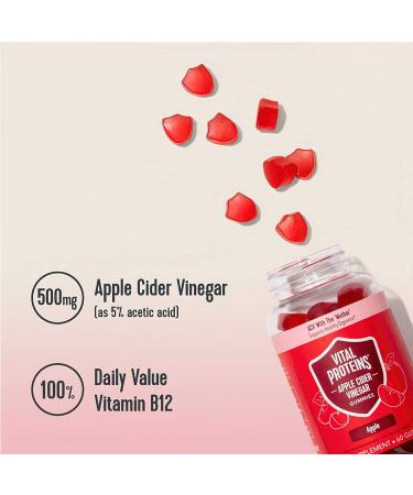 Vital Proteins Apple Cider Vinegar Gummies - 60 Count | All-Natural Wellness - Buy Online on GoSupps.com