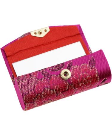Chinese Traditional Flower Lipstick Case Holder with Mirror - 5 Pack Travel Lip Balm Box - Ideal for Makeup on the Go - Perfect Lipstick Storage Solution - Buy Online on GoSupps.com