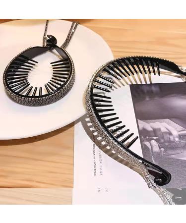 Shullin 2-Piece Colorful Rhinestone Ponytail Hair Clips Big Hair Slide Accessories for Women & Girls - Buy Online on GoSupps.com