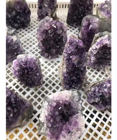 1pc 300g-380g Natural Crystal Stones Amethyst geode for Decoration Ornaments Chakra Reiki Balancing - Buy Online on GoSupps.com