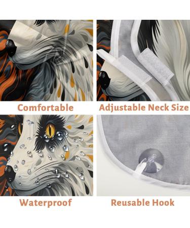 Beard Bib Apron - White Fox Hair Catcher for Men | Perfect Father's Day & Christmas Gift with 2 Suction Cups - Buy Online on GoSupps.com