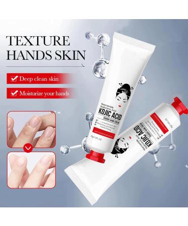 JUFKGBAR Kojic Acid Hand Cream Kojic Acid Cream Hyaluronic Acid Niacinamide Tender Cream Anti-Wrinkle Firming Hand Cream Moisturizing and Nourishing - Buy Online on GoSupps.com