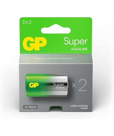 D Mono Battery GP Alkaline Super 1.5V - Pack of 2 | Long-lasting Power for All Devices - International Shipping Available - Buy Online on GoSupps.com