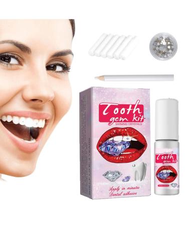 Tkekruh tooth Gemstone Kit Tooth Crystal Kit Tooth Crystal Tartar Tooth Decorations Tooth Gemstone Set With Hardening Light Diy Tooth Gemstone Kit Teeth Jewelery Jewels for Diy Nail and Teeth