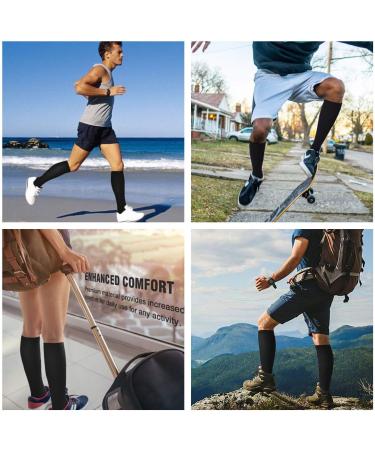 Ikfashoni Toeless Compression Socks 15-25mmHg - 3 Pairs for Men & Women - Support for Legs, Knee Height, Promote Circulation - Ideal for Travel & Sports - S/M Black - Buy Online on GoSupps.com