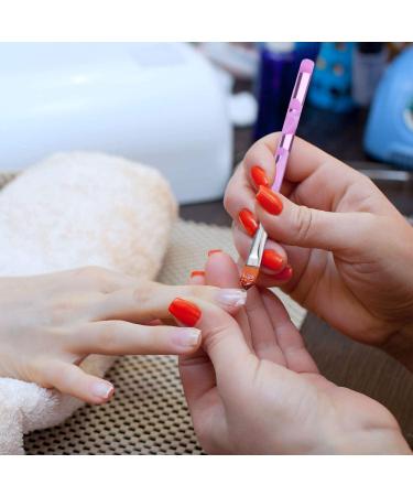 7pcs Acrylic Brush & 5pcs Nail Gel Brush Set - UV Gel & Acrylic Brushes for DIY Nail Art Design - 12 STK Violet - Buy Online on GoSupps.com