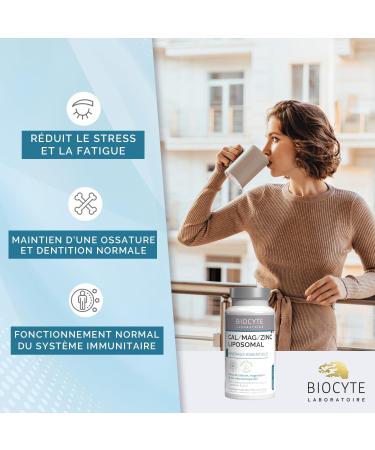 BIOCYTE Cal/Mag/Zinc Liposomal - Mineral Based Food Supplement - Calcium Magnesium and Zinc Liposomed - 60 Capsules - 30 Day Program - Buy Online on GoSupps.com