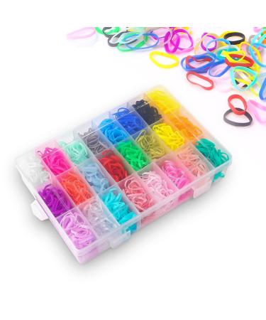 SHURIL Hair Rubber Bands 1500 Pcs Toddler Hair Accessories Small Elastic Hair Ties With Organizer Box Colorful Mini Hair Rubber Bands Hair Accessories for Girls Hair Ties For Baby Hair Ties Suitable for Thin Or Thick Hai...